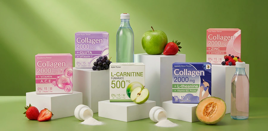 Fresh Doze Press & Shake range: collagen, L-carnitine and L-theanine